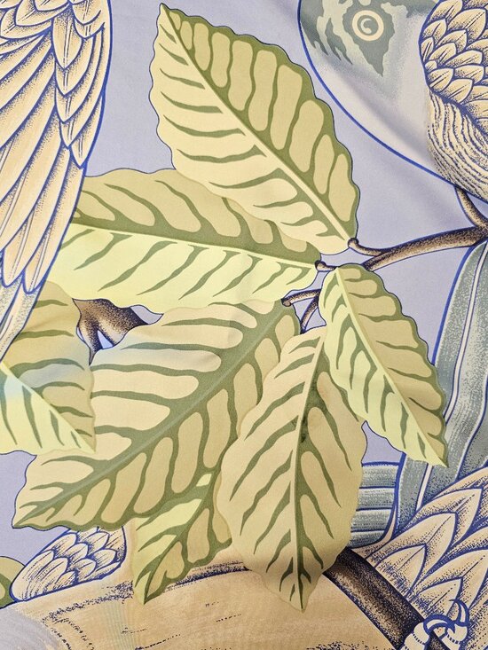 Hermès Silk Scarf 90cm Carré Bird Print Lavender Green 34” | Hand Rolled | Box - Picture 10 of 16